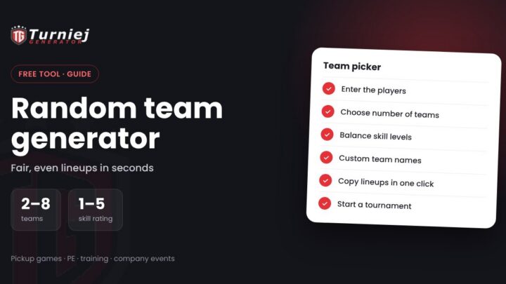 How to Split Players into Fair Teams: Random Team Picking and a Free Online Team Generator
