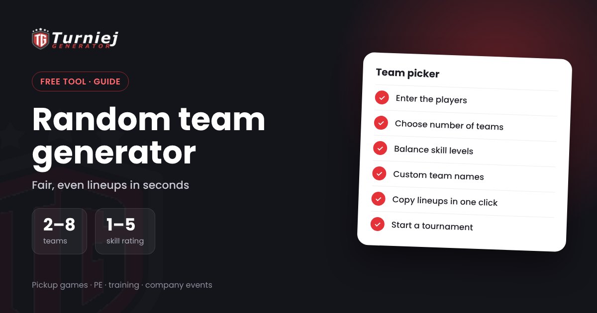 Random team generator by Turniej Generator