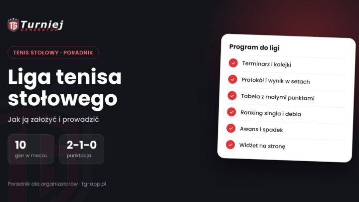 Liga tenisa stołowego – jak ją założyć i prowadzić? Format meczu, punktacja i program do ligi