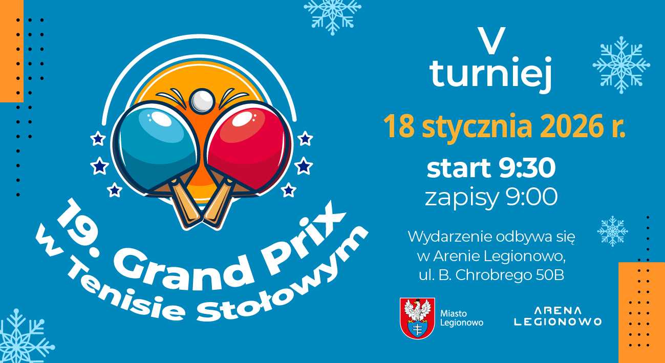 Plakat turnieju 19 Grand Prix Legionowa turniej V