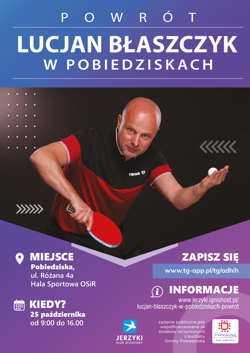 Plakat turnieju Lucjan Błaszczyk w Pobiedziskach - Powrót