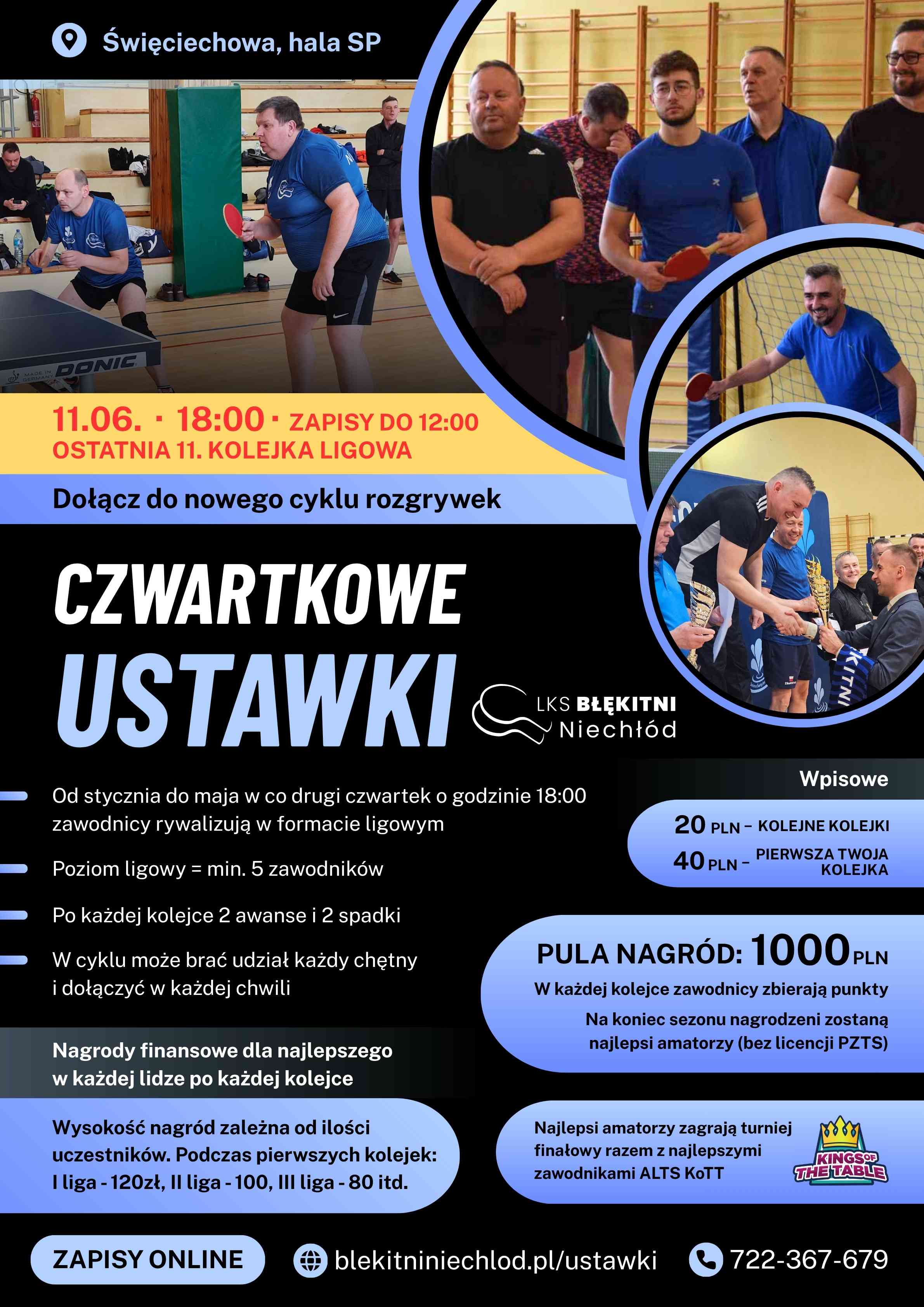 Plakat turnieju Czwartkowe Ustawki - Kolejka 11