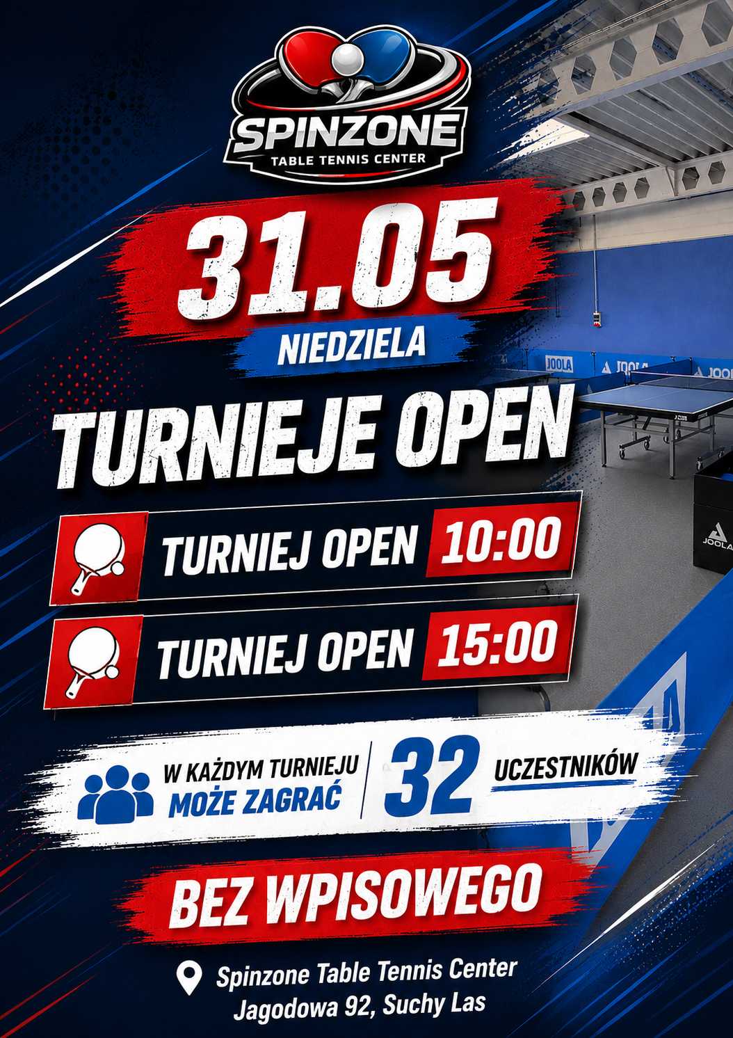 Plakat turnieju WIELKIE OTWARCIE SPINZONE I