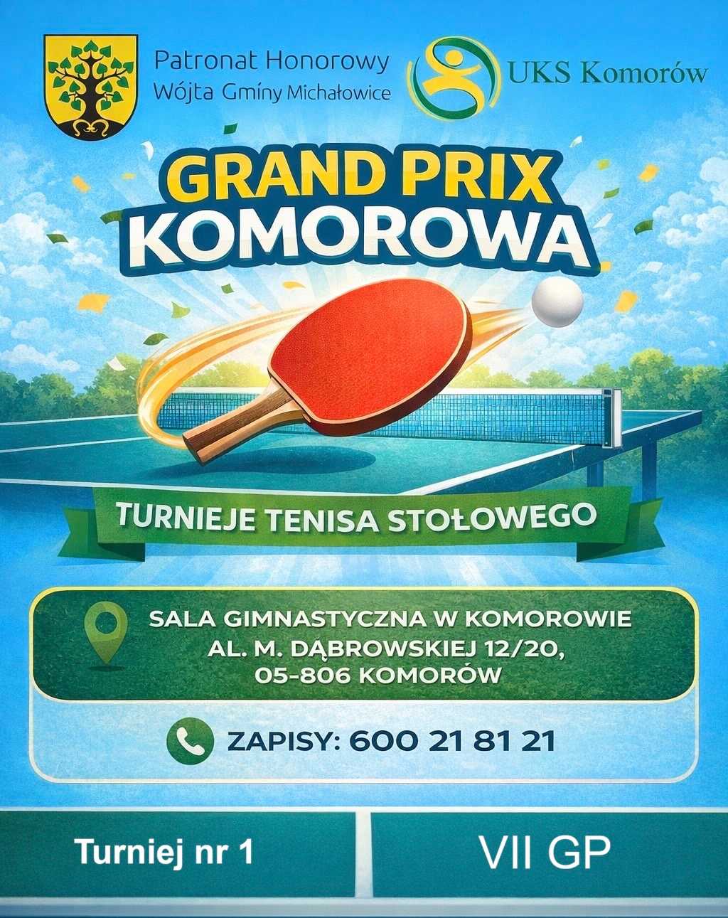 Plakat turnieju GP Komorowa 18.01.2026r.