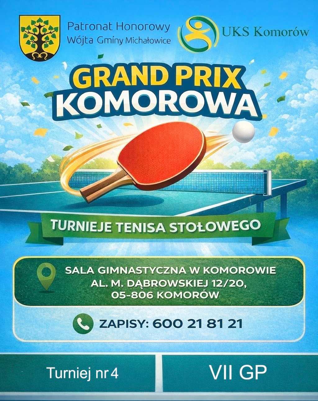 Plakat turnieju GP Komorowa 08.02.2026r.