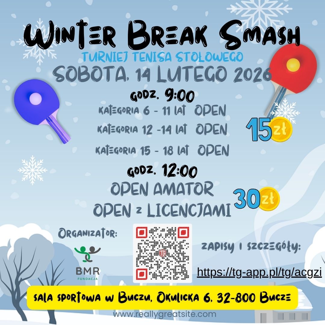 Plakat turnieju Winter Break Smash