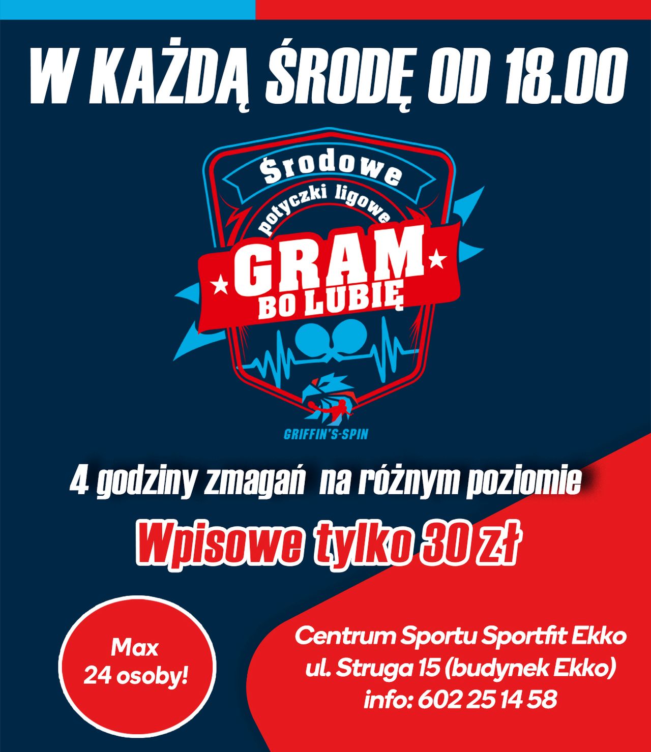 Plakat turnieju Środowe Potyczki Ligowe 68