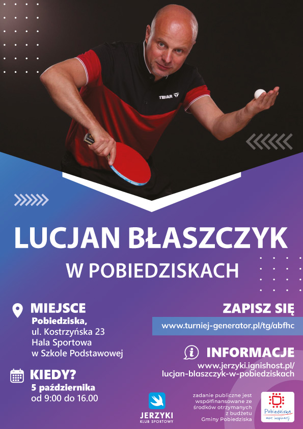 Plakat turnieju Lucjan Błaszczyk w Pobiedziskach